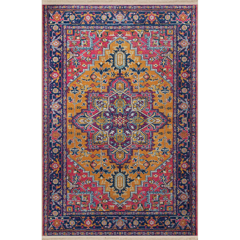 Tapis rectangulaire Vittorina, Tapis de couloir 4 pi x 8 pi 3 po