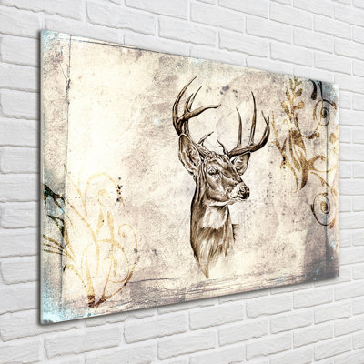 Deer - No Frame Print on Glass
