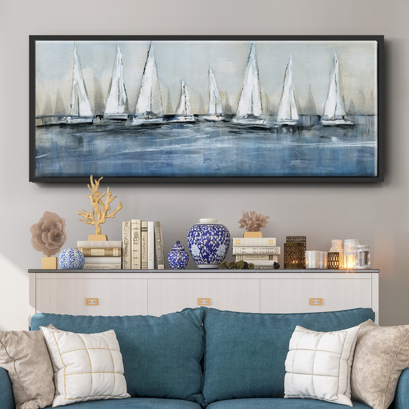 Waiting for the Sun- Framed Canvas, 20" H x 50" W