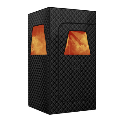 Sauna à vapeur portable pour la maison, tente de sauna pour tout le corps avec cuiseur à vapeur 3 L 1500 W, grande chaise pliante, télécommande, bain de vapeur personnel pour spa, gymnase, 3 pi x 3 pi x 5,9 pi, noir