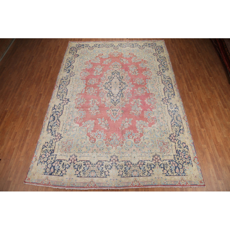 Grand tapis traditionnel rose 10 x 14