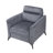 Misa 35" Modern & Contemporary Flared Arms Chair - Microfiber Upholstery Chair, Plush Foam Padded Cushions-1030095762