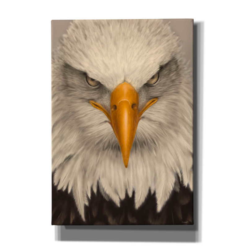 «Stare Down» par Gordon Semmens, art mural sur toile, H 26 po x l 18 po x P 0,75 po