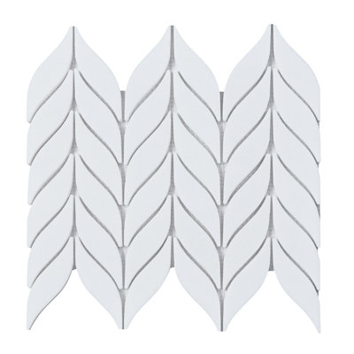 Leaf Pattern Marble Novelty Mosaic Tile
