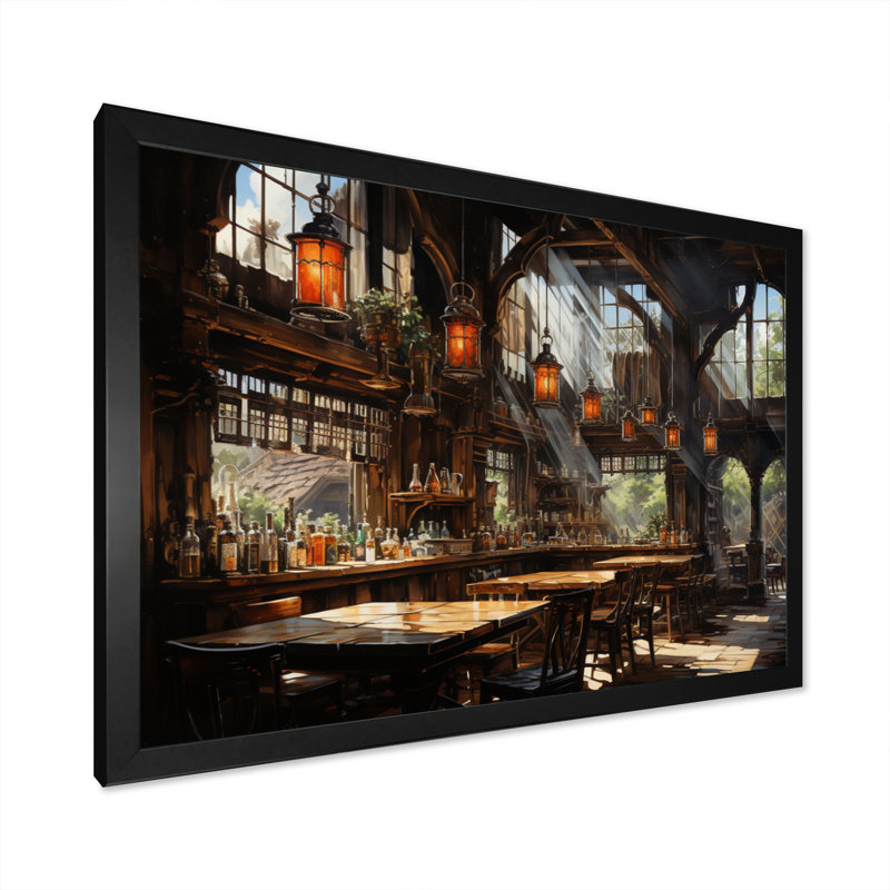 Cowboy Western Saloon - Cowboys, impressions encadrées, H 24 po x l 32 po x P 1 po, Cadre simple noir