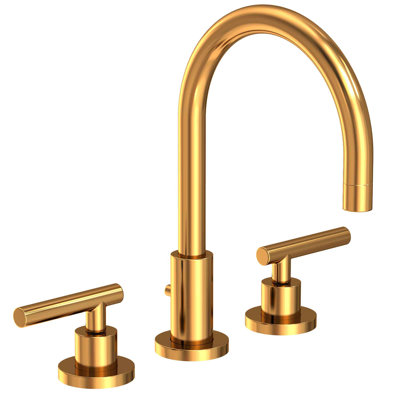 East Linear Widespread Bathroom Faucet with Drain Assembly