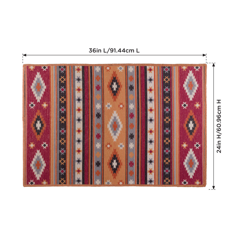 Tapis 24 po x 36 po, lavable à la machine, envers antidérapant, intérieur / extérieur - Diamond Mesa, Diamant Mesa