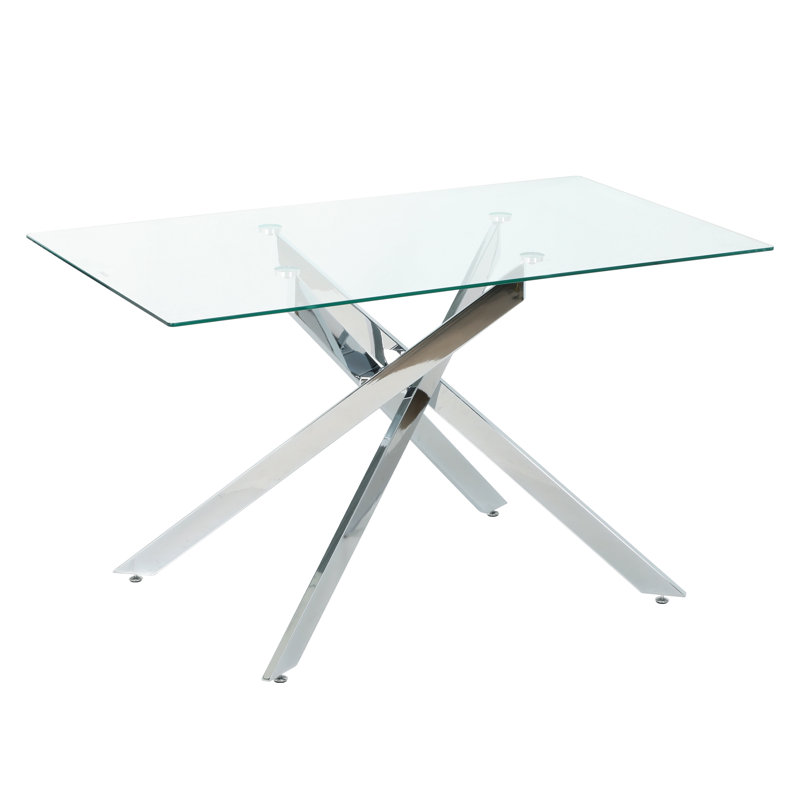 Table de salle à manger 51 po, Clair, Argent
