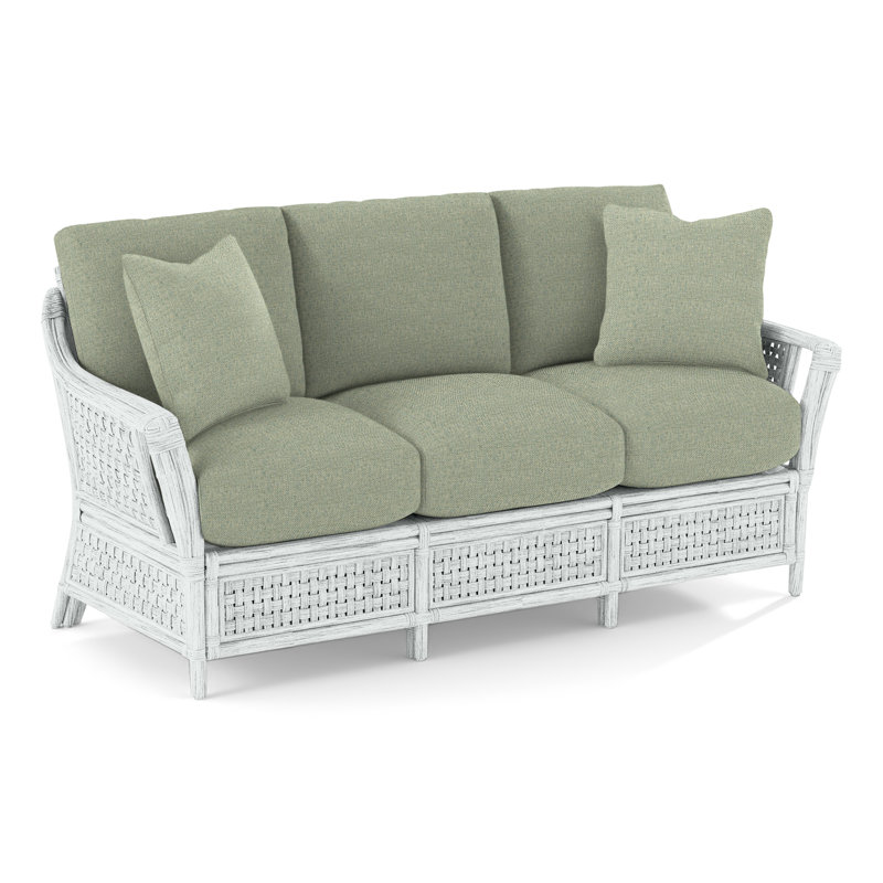Boca Sofa, Frost White, Frond Blue