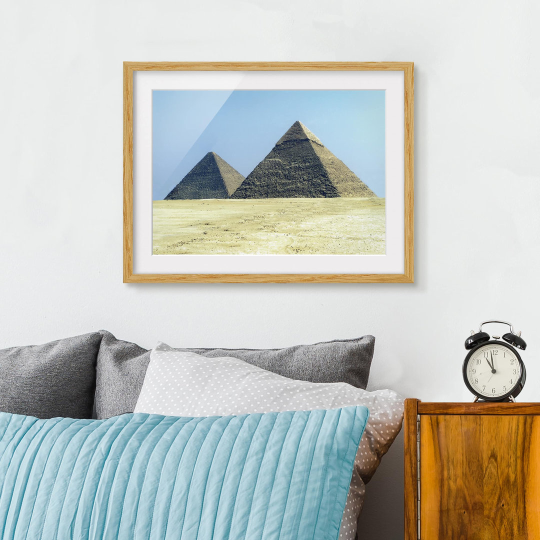 Gerahmtes Poster Pyramiden von Gizeh