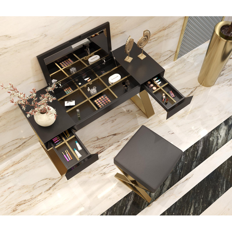 Anbria Dressing Table with Mirror