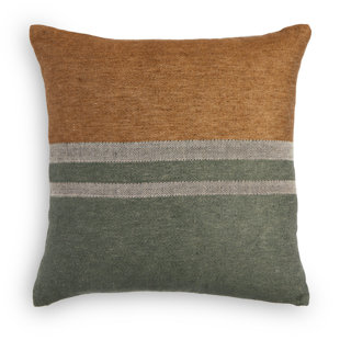 CRANE Striped Linen Reversible Throw Pillow