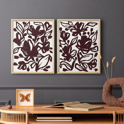 Impression encadrée Oxide Floral I-Premium - prête à être accrochée - aucun clou requis - aucun clou requis