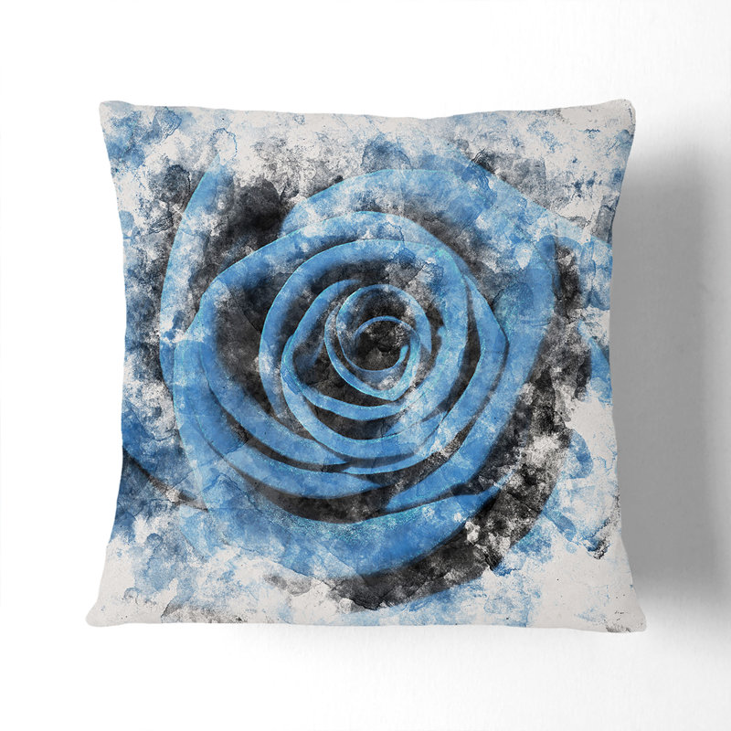 Pretty Rose Cushion with Filling, 40cm H x 40cm W x 15cm D