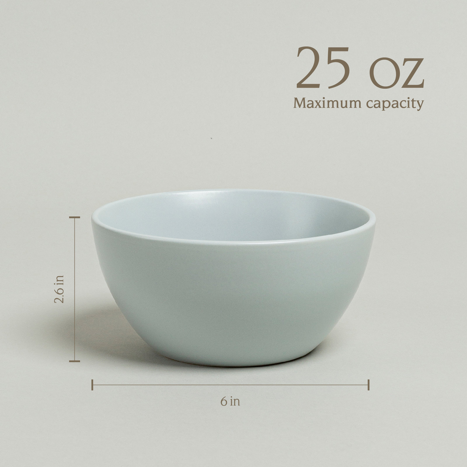 over&back Coupe Semi Hand-Finished Stoneware Cereal Bowls, Blue