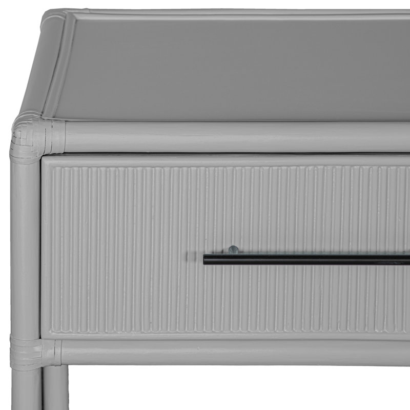 Juno One-Drawer Nightstand, Light Gray
