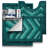 Clara Clark Ultra Soft Non-Slip 3 Piece Shaggy Chevron Bath Rug Set-71610982