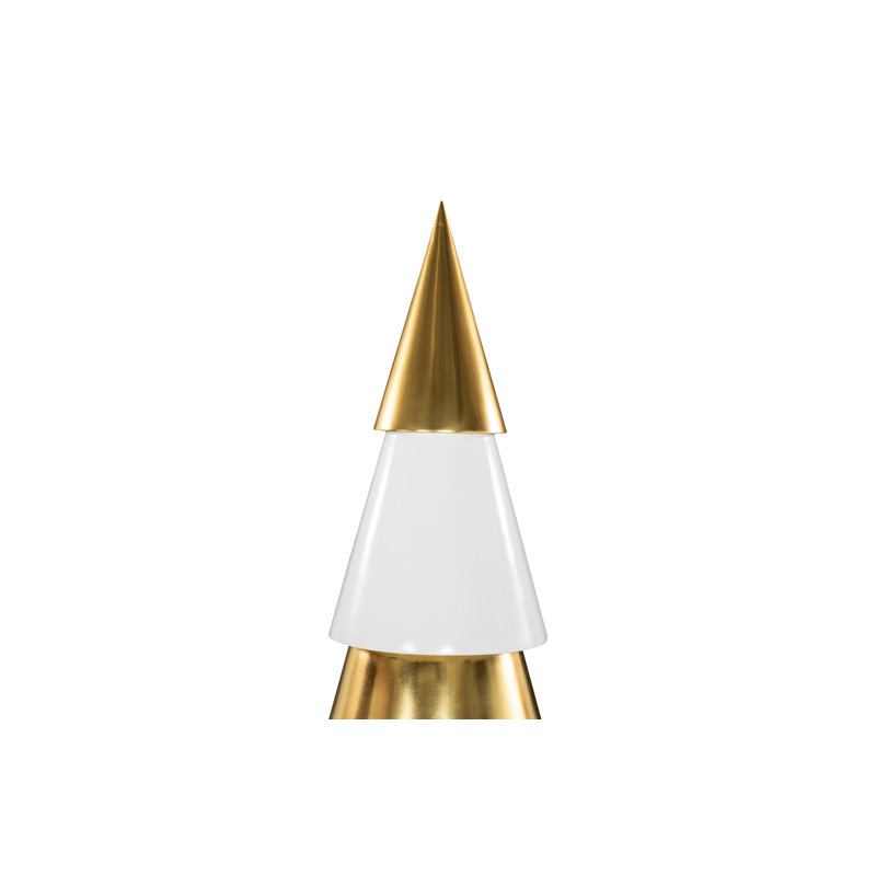 Christmas Tree, Quadro, White And Gold Leaf