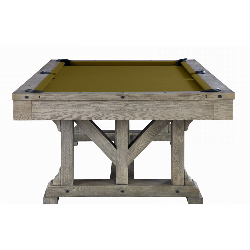 Cross Creek Slate Pool Table with Professional Installation Included, Olive, 7', Yes