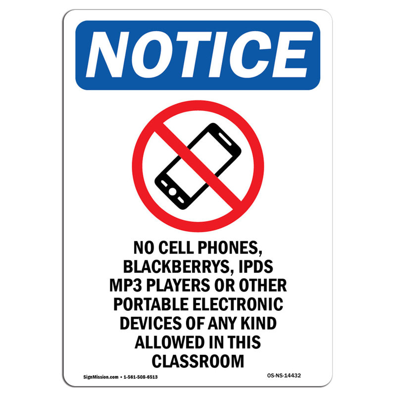 No Cell Phones Blackberrys