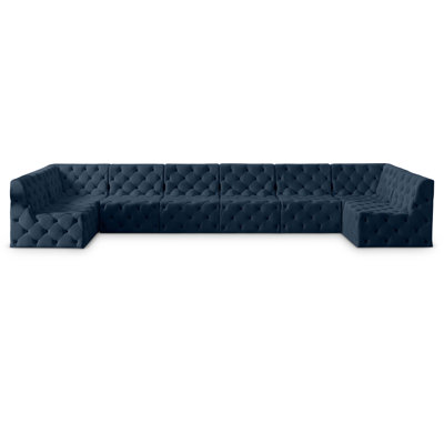 Klecka Velvet U-Shaped Sectional Reversible