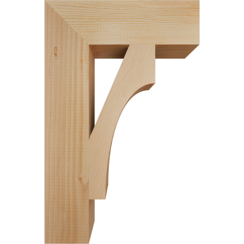 Westlake H W D Wood Bracket / Corbel, Douglas Fir (Smooth), 22" H x 3.5" W x 14" D