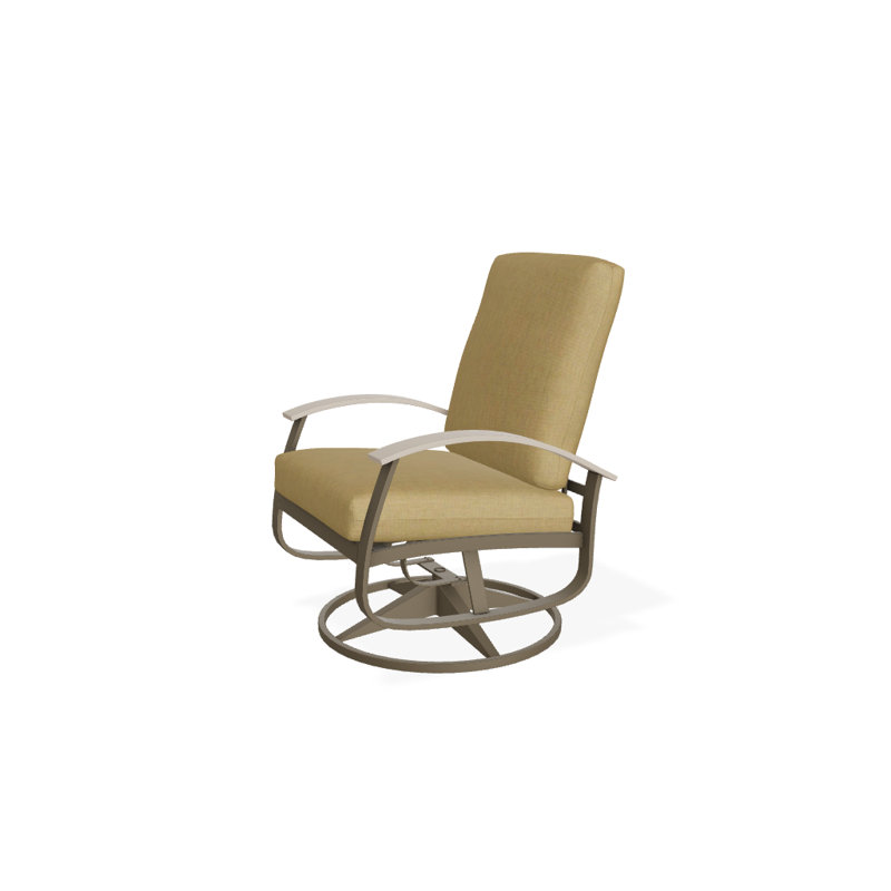 Belle Isle Outdoor Swivel Lounge Chair, Canvas Heather Beige Sunbrella® Canvas, Desert P60, Textured Beachwood
