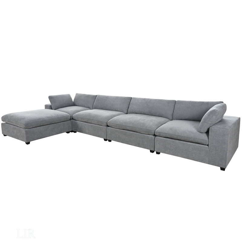 Canapé modulaire surdimensionné rembourré avec repose-pieds amovible U-Style