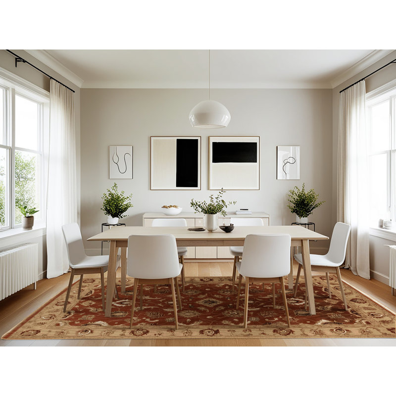 Machine Washable Persian Brown Area Rug, Rectangle 7' x 10'