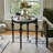 Retro Glass+Solid Wood End Table