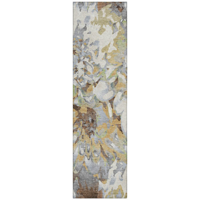 Machine Washable Indoor/Outdoor Chantille ACN2340 Floral Rug