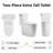 Los Flexi 21" Tall Two-Piece Skirted Toilet with Cyclone Flush, Elongated Bowl & Soft-Close Seat-118434691