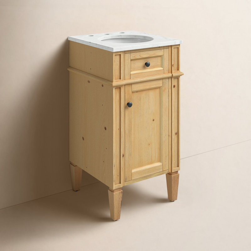 Ensemble de meuble-lavabo simple 18 po Rivers, Bois naturel