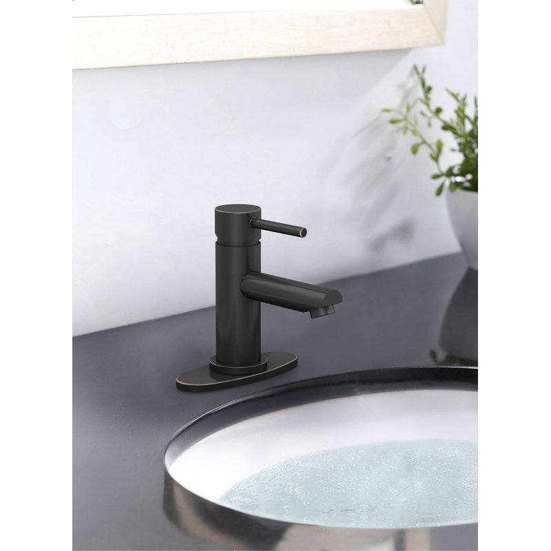 Single-handle Bathroom Faucet with Drain Assembly, Oil Rubbed Bronze