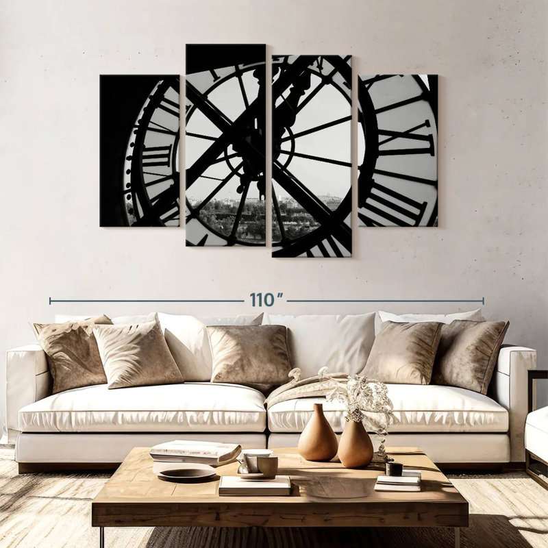 Kerner Clock Tower Window, 54" H x 84" W