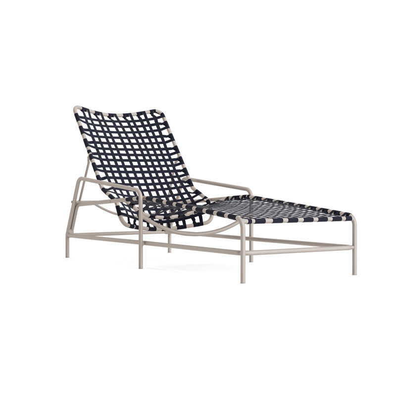 Kantan Outdoor Chaise Lounge, Marine/Dove Smooth