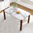 Dining Table, Rectangular Table with Wood Legs for Dining Room, Living Room