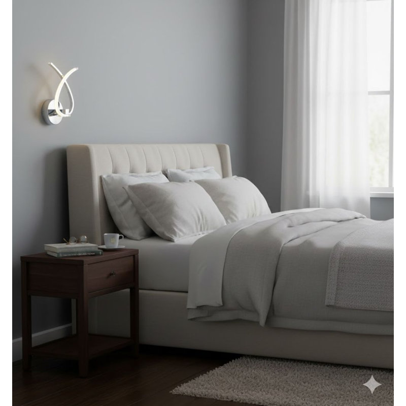 2-Light Chrome Wall Sconce With Acrylic Diffusers, Chrome