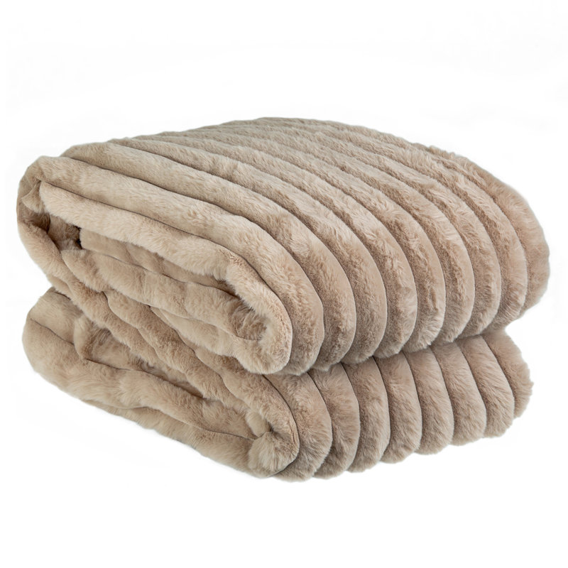 Russell Hobbs® RHHT1005MOC Faux Fur and Sherpa Heated Throw in Mocha