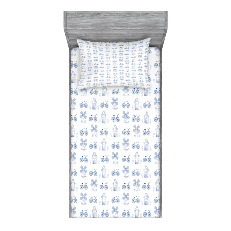 Microfiber Sheet Set, Twin Sheet Set + Fitted Sheet + 1 Pillowcase