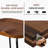 llle Solid Wood Backless Saddle Seat with Footrest Stool Set-1183390070-1183390028-1183390024