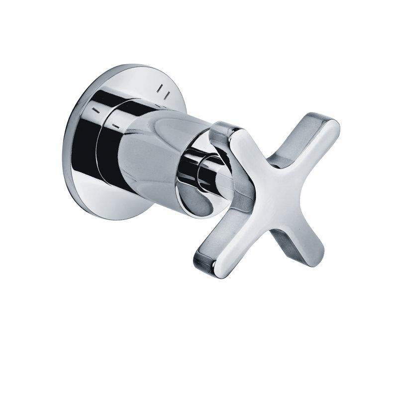 Kafka Two-Way Cross Handle Diverter, Polished Chrome
