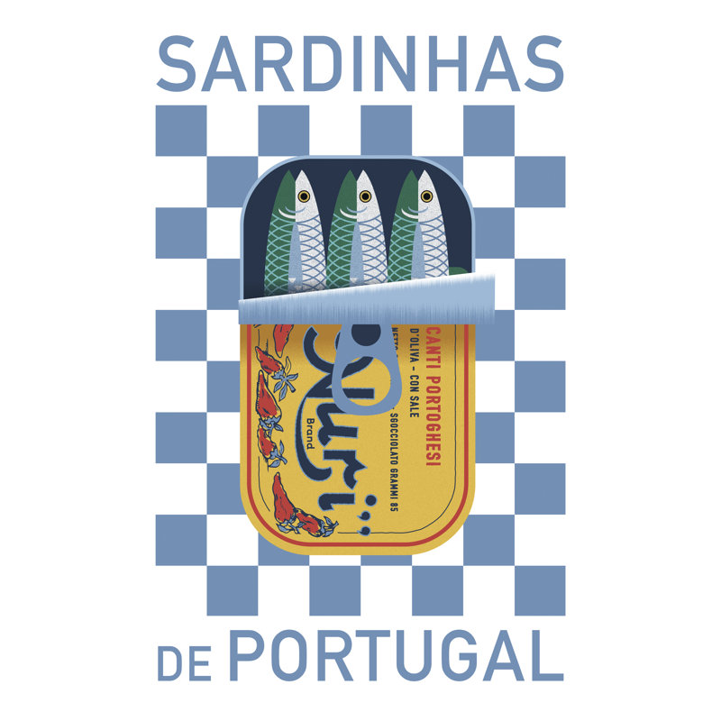 Sardinhas II by Victoria Barnes - Wrapped Canvas Print, 46 cm H x 30 cm W