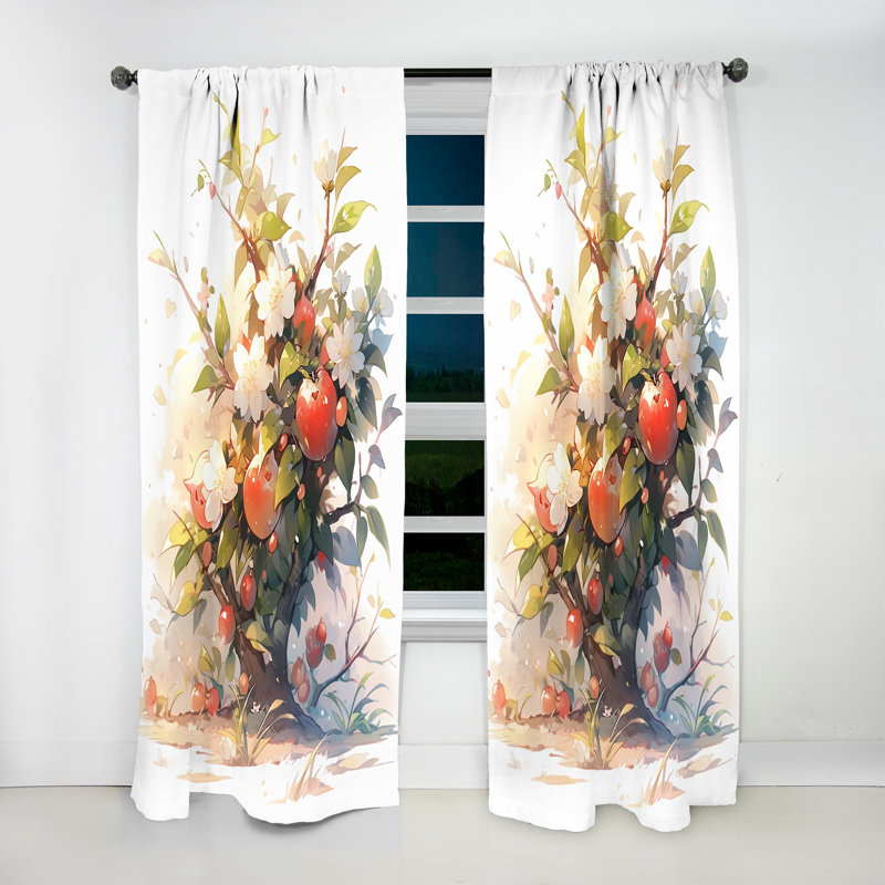 Rideau en velours traditionnel Belfort A Garden's Flower Grace II - obscurcissant - 1 panneau, L 52 po x L 90 po