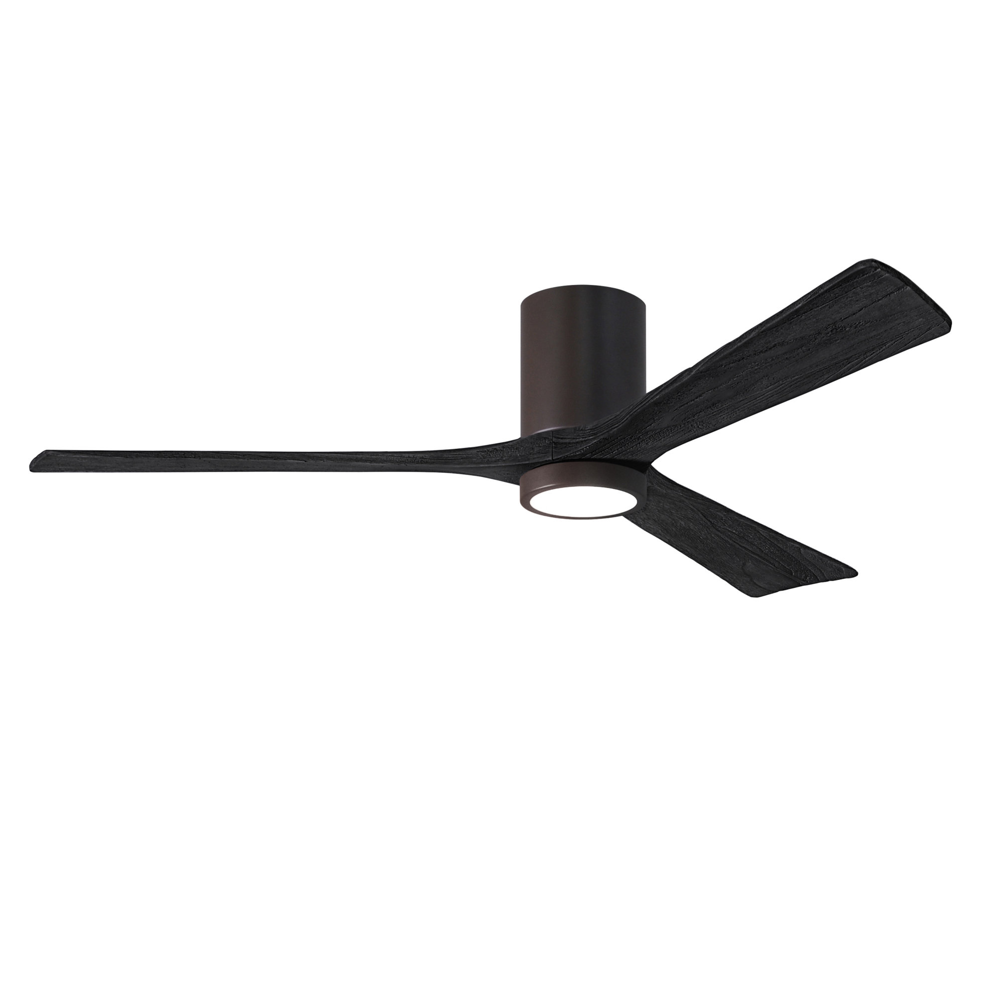 Olivier 3 Blade Ceiling Fan with LED Light Kit, Textured Bronze, Matte Black, 60"