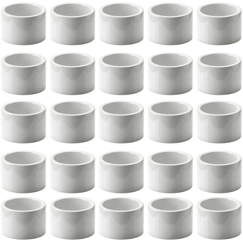Coupleur de réparation en PVC blanc 1-1 / 2 po, raccord Hub x Hub pour systèmes de drainage, d'évacuation et d'évacuation sans pression, (paquet de 25)