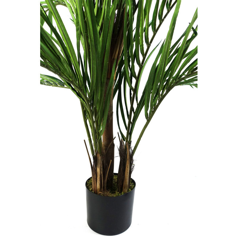 Artificial Palm Tree in Pot, 130cm H x 100cm W x 100cm D