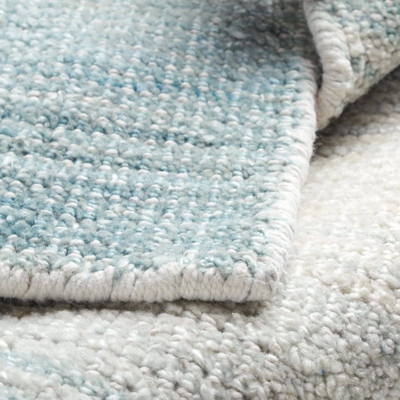 Pandora Sky Hand Loom Knotted Rug, Rectangle 7'6" x 9'6"