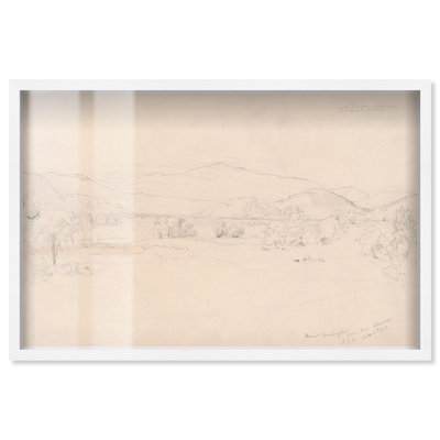 Étude pour la vue du mont Washington, 1852, reproduction de boîte-cadre, paysages rétro par Art Remedy