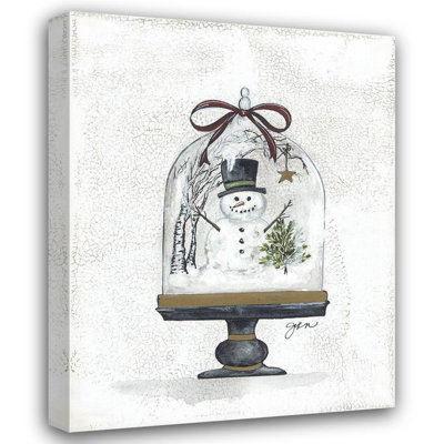 «The Holiday Aisle® Norkus, Julie», reproduction d'art sur toile sous le titre: Snowman Cloche